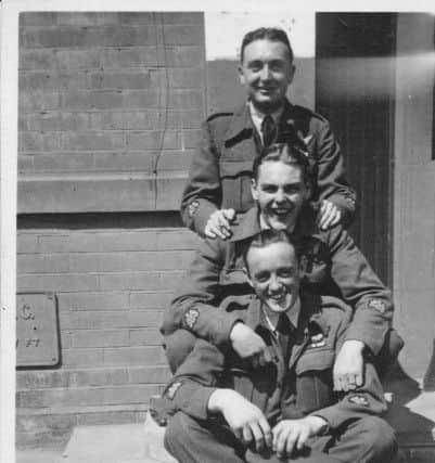 Albert (front) with RAF comrades
