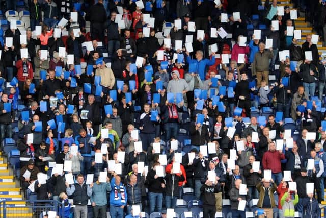 The card display ahead of the memorial match. Picture: Fife Photo agency