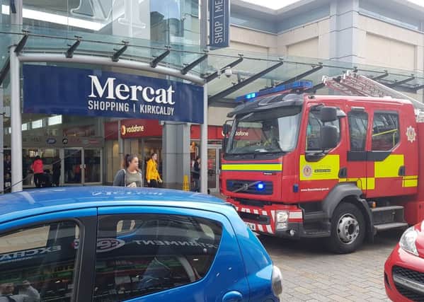 The fire brigade at the Mercat. Picrture: Jamie Callaghan