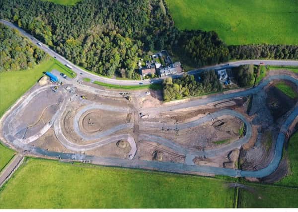 Aerial view of Fife Cycle Park which shows the scale the facility, the first of its kind in Scotland.