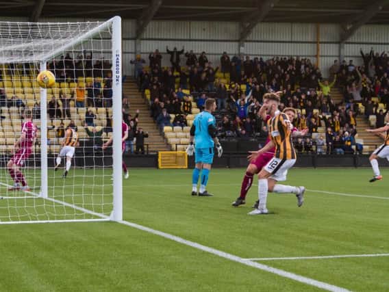 It's delight for East Fife after Chris Duggan puts the side 2-1 up. Picture by Andrew Elder.
