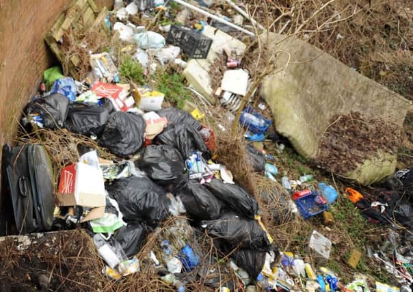 The number of fines for flytipping has dropped.