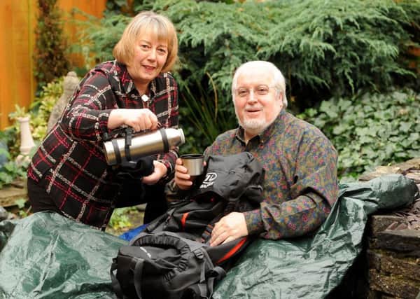 Former Lang Toun Lad and Lass Ritchie and Lora Wilson. Ritchie will be taking part in the Social Bite sleeping rough event in Edinburgh this December. Pic credit: Fife Photo Agency.