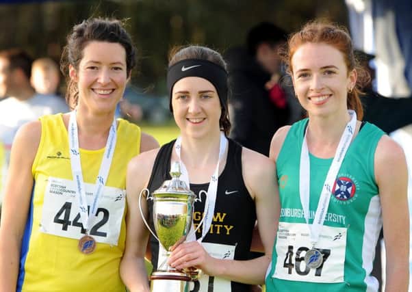 Laura Muir (centre) again dominated in Fife. Picture by Walter Neilson (FPA)