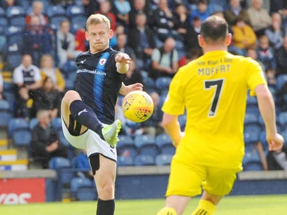 Scott Robertson is likely to deputise for Raith in defence at Somerset Park tonight.