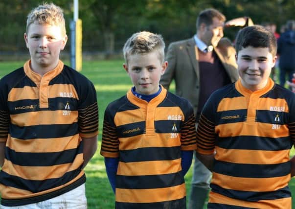 From left to right: Archie Clarke, Robbie Logan, Tristan Bruce.