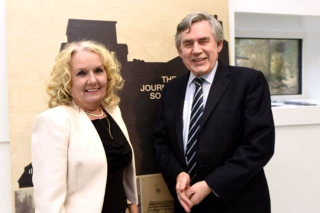 Marilyn Livingstone with Gordon Brown