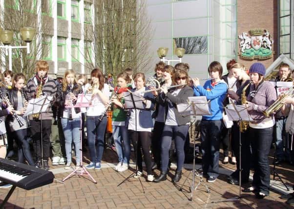 A protest was held in April 2010 against proposed cuts to music tuition in schools.
