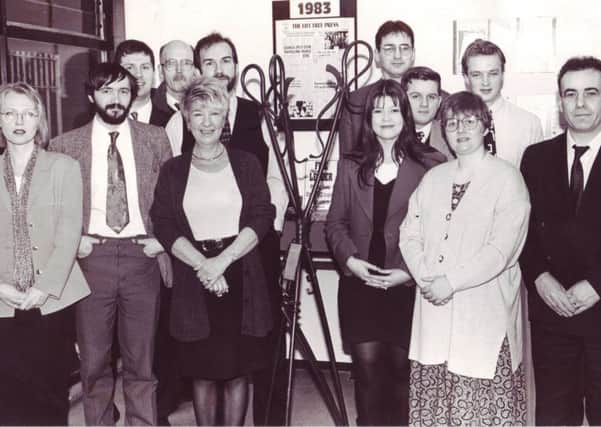 Sandra Watson, pictured (third left)  in 1995 with her Press colleagues.