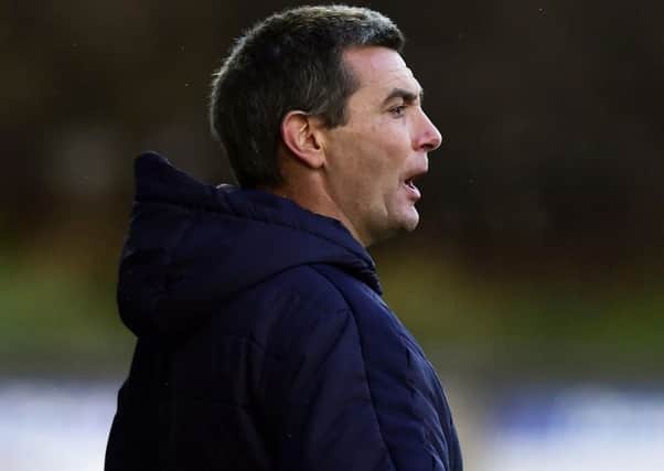 SCOTTISH CUP THIRD ROUND
PETERHEAD V RAITH ROVERS
(DUNCAN BROWN)

RAITH MANAGER BARRY SMITH OBVIOUSLY UNHAPPY WITH HIS TEAM