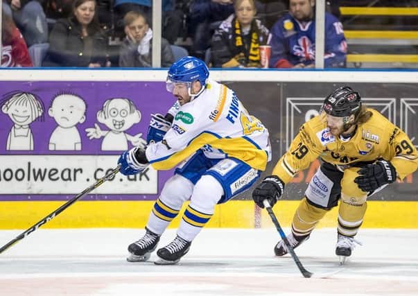 Carlo Finucci in action for Fife Flyers in comeback win at Nottingham (Pic: Andy Burnham)