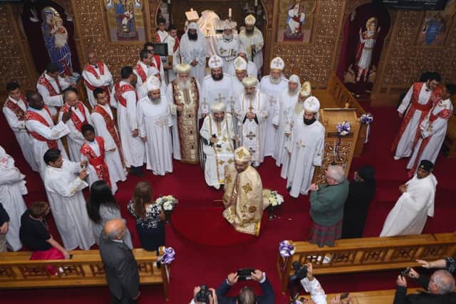 The service was attended by bishops and clergy and visitors from all over the world. It was the first ordination of a Coptic priest to be held in Scotland. Pic: David Cruickshanks.