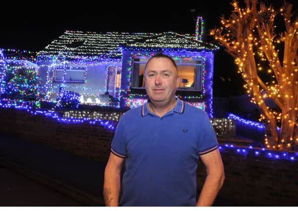 Richard Simpson's house is covered with around 7500 lights. Photo: George Mcluskie