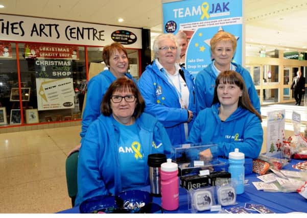 Jennifer, right, was at the Kingdom Centre at the weekend raising awareness of the foundation. Photo: George Mcluskie