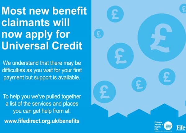 Universal Credit - new leaflet launched by Fife Council ahead of roll-out, December 2017