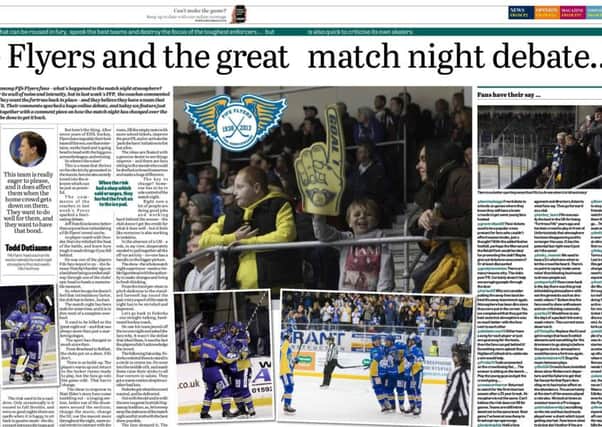 Fife Flyers match night debate, Fife Free Press, December 2017