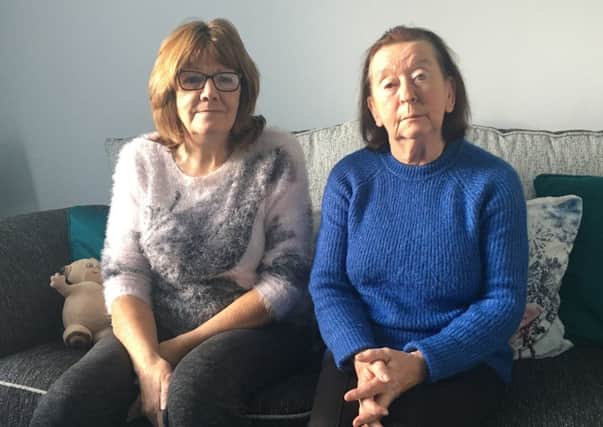 Barbara Becman, left, and Morag, who has been attacked in her own stairwell.