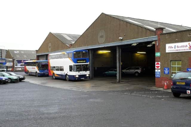 Kirkcaldy Bus Depot as it appeared in 2003. It is now closed and looks set to be demolished at last.