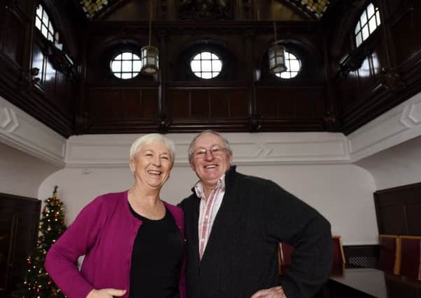 Carolyn and Ken Stewart could hardly believe the ship's original stained glass ceiling had survived. (Pic FPA).