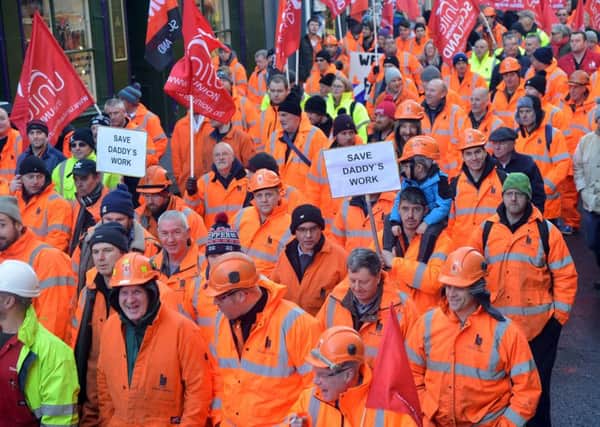 The workers at Bifab made their presence felt.