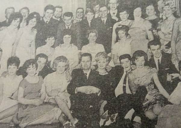 Staff from Allen Litho, Kirkcaldy. attend the company;'s Christmas dance, 1964