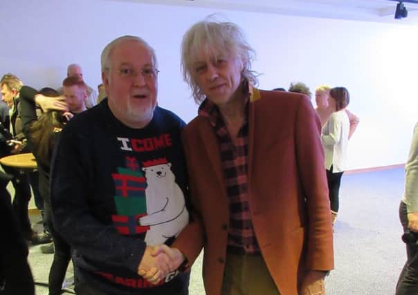 Ritchie with Sir Bob Geldof.