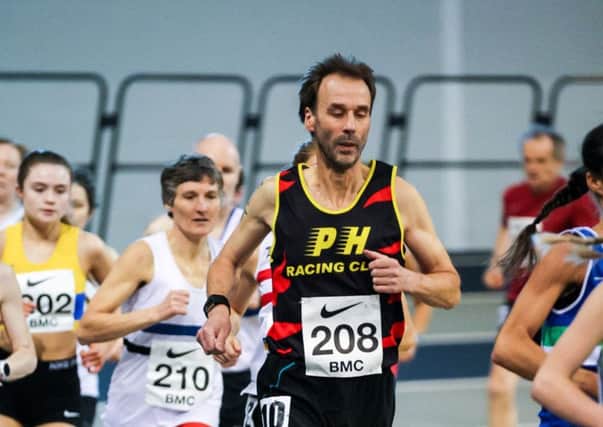 Allen Marr who was competing in the Scottish National Indoor Masters 3000m event.