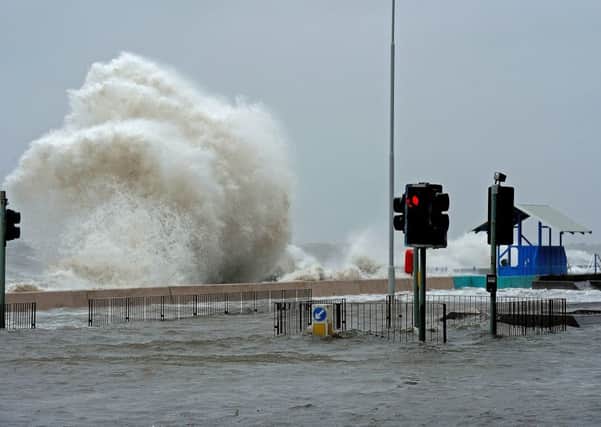 Kirkcaldy, 2010 - flash flood closes the Esplanade
