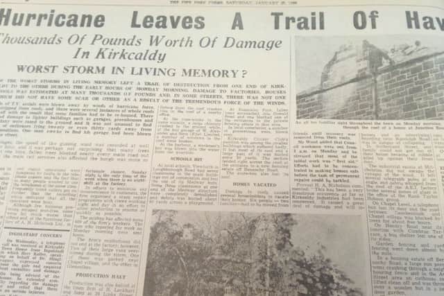 Fife Free Press - January 1968, report on worst storms in living memory