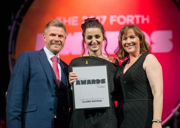 Claire Watson won the Forth Charity Volunteer of the Year award (Pic: Ian Georgeson)
