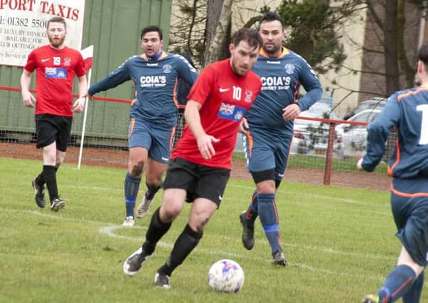 Gary Sutherland bagged one of Tayport's two goals.