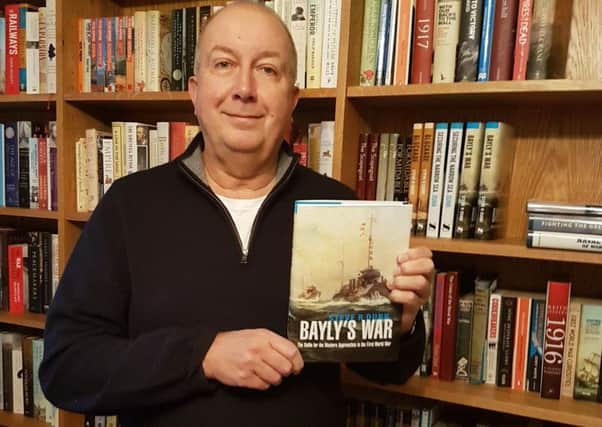 Steve Dunn with his sixth book, Bayly's War, which features the story of a Kirkcaldy sailor.