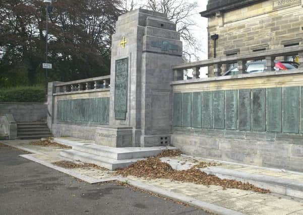 Vandals targeted Kirkcaldy war Memorial last month.