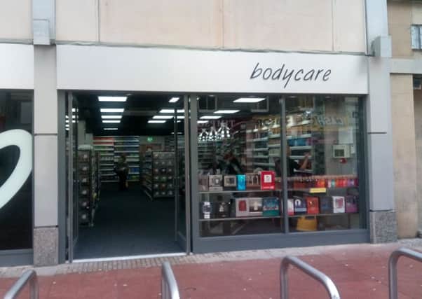 Bodycare has relocated to the former Argos unit next to the Mercat entrance in Kirkcaldy High Street.