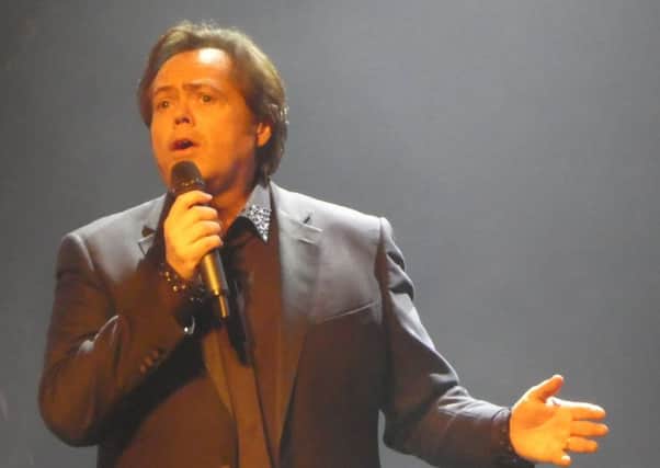 Jimmy Osmond on stage at Rothes Halls, Glenrothes (Pic: Cath Ruane)