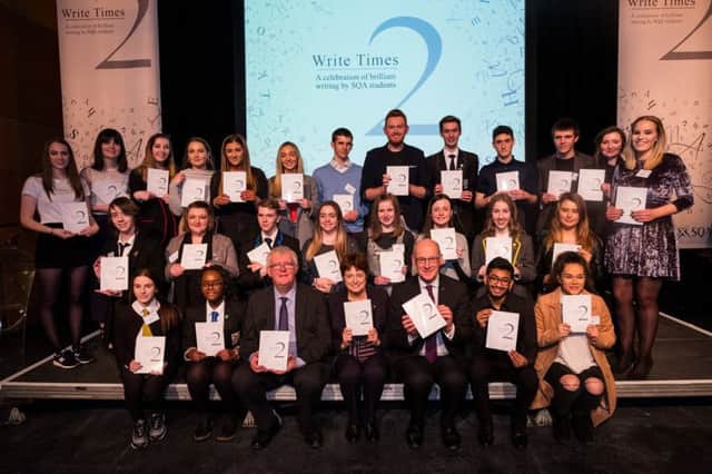 Scottish pupils who have their work included in a new SQA book celebrating the work of pupils studying English.