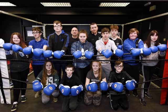 The KHS pupils in the boxing ring