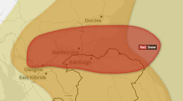The red warning. Picture: Met Office