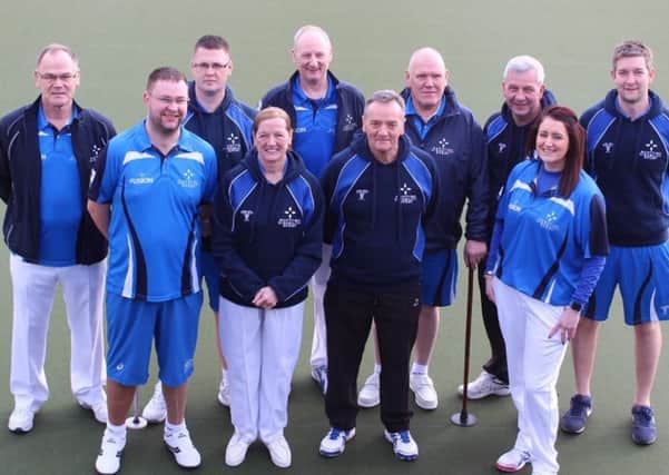 Team Scotland's bowlers with Michael second from the left.