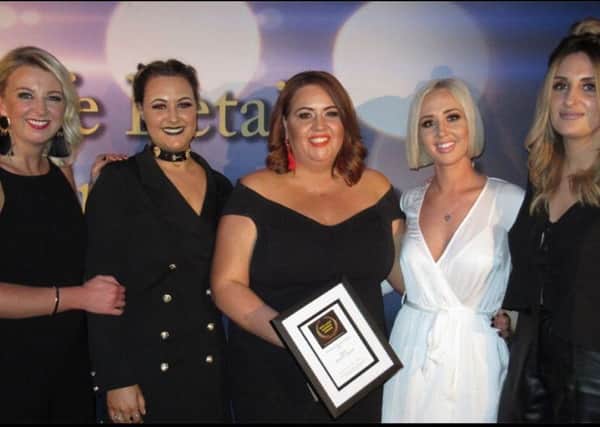 Staff from Pouts & Pinups which won three awards at the Fife Business Awards.