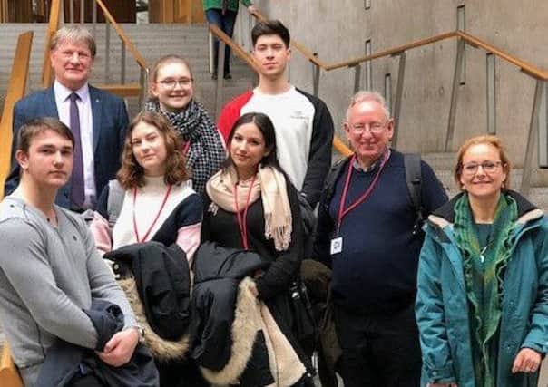 The group with David Torrance MSP at the Scottish Parliament