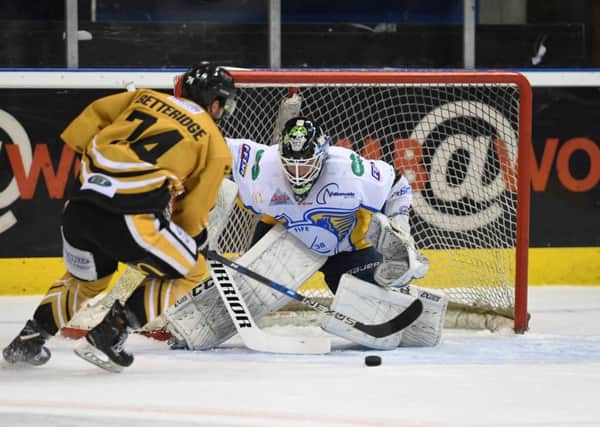 Jordan Marr in action in Nottingham on Tuesday. Pic: Nottingham Panthers