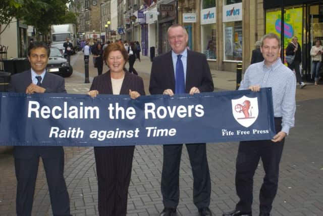 Reclaim The Rovers campaign. Kirkcaldy High Street, June 2005.