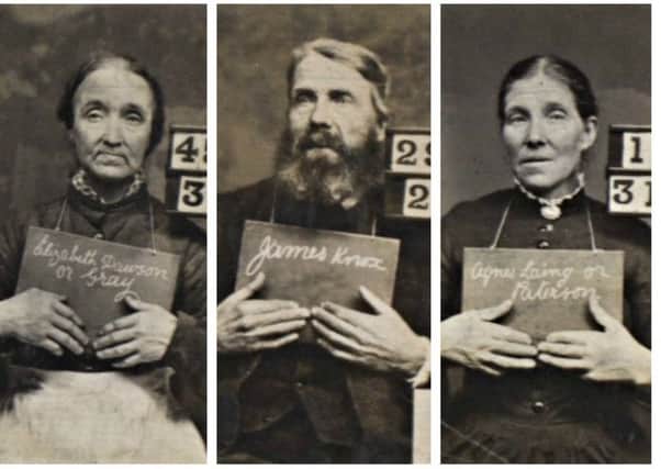 Elizabeth Gray, James Knox and Agnes Laing all feature in the new catalogue of Fife convicts. PIC: National Records of Scotland.