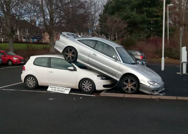 Mark left his car in a normal spot with the handbrake on, so was shocked to see this on social media.