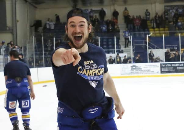 Chase Schaber, Fife Flyers Gardiner Conference Champions 2017-18. Pic: Stephen Gunn