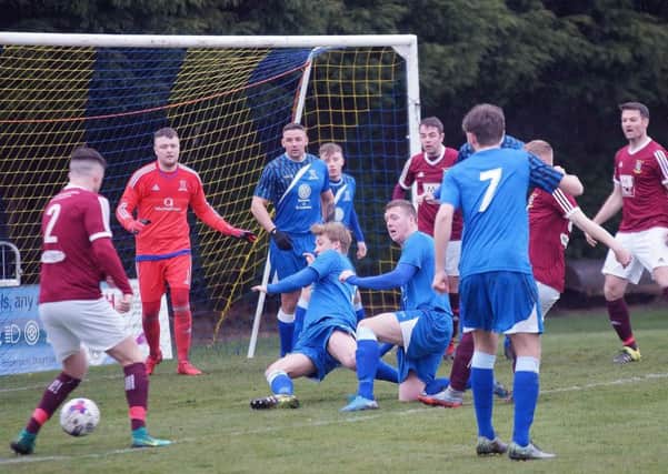 St Andrews face up to another Tranent attack. Pic by George Wallace.