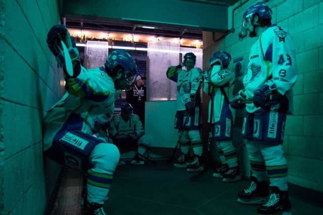 Fife Flyers prepare to warm-up for their play-off semi-finals match (Pic: Richard Davies)