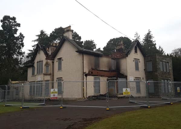 Silverburn House after the fire.