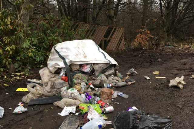 One of three instances of fly tipping left just hours after a major clean up of the area.